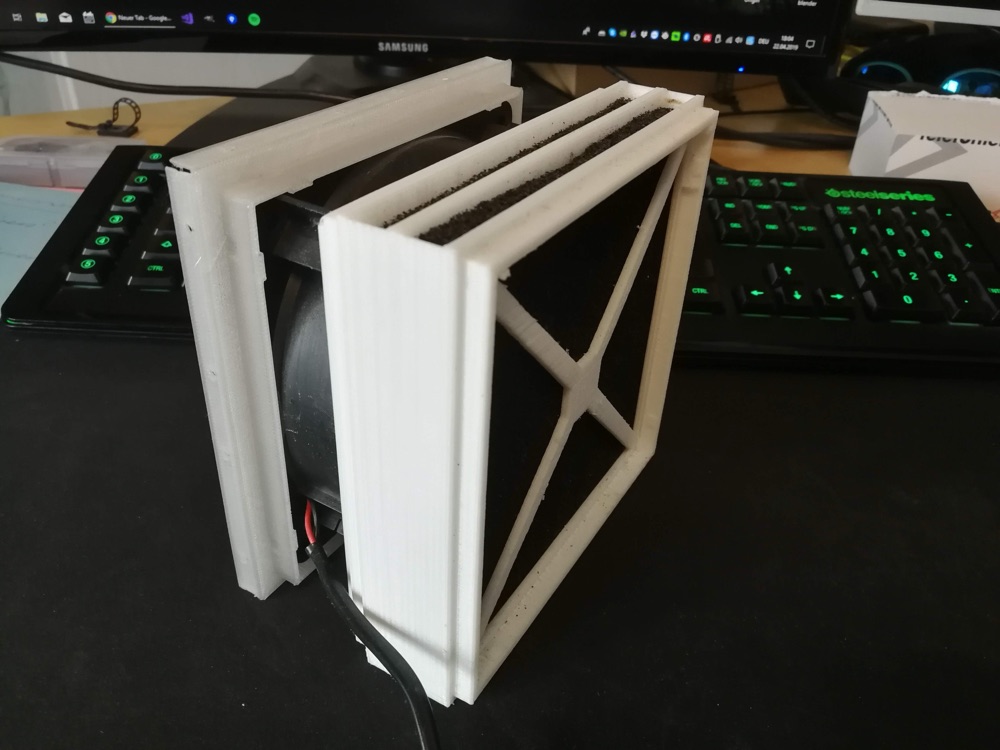 120 mm Fan Karbon Filtre Çerçevesi (Aktif Karbon Yuvası)