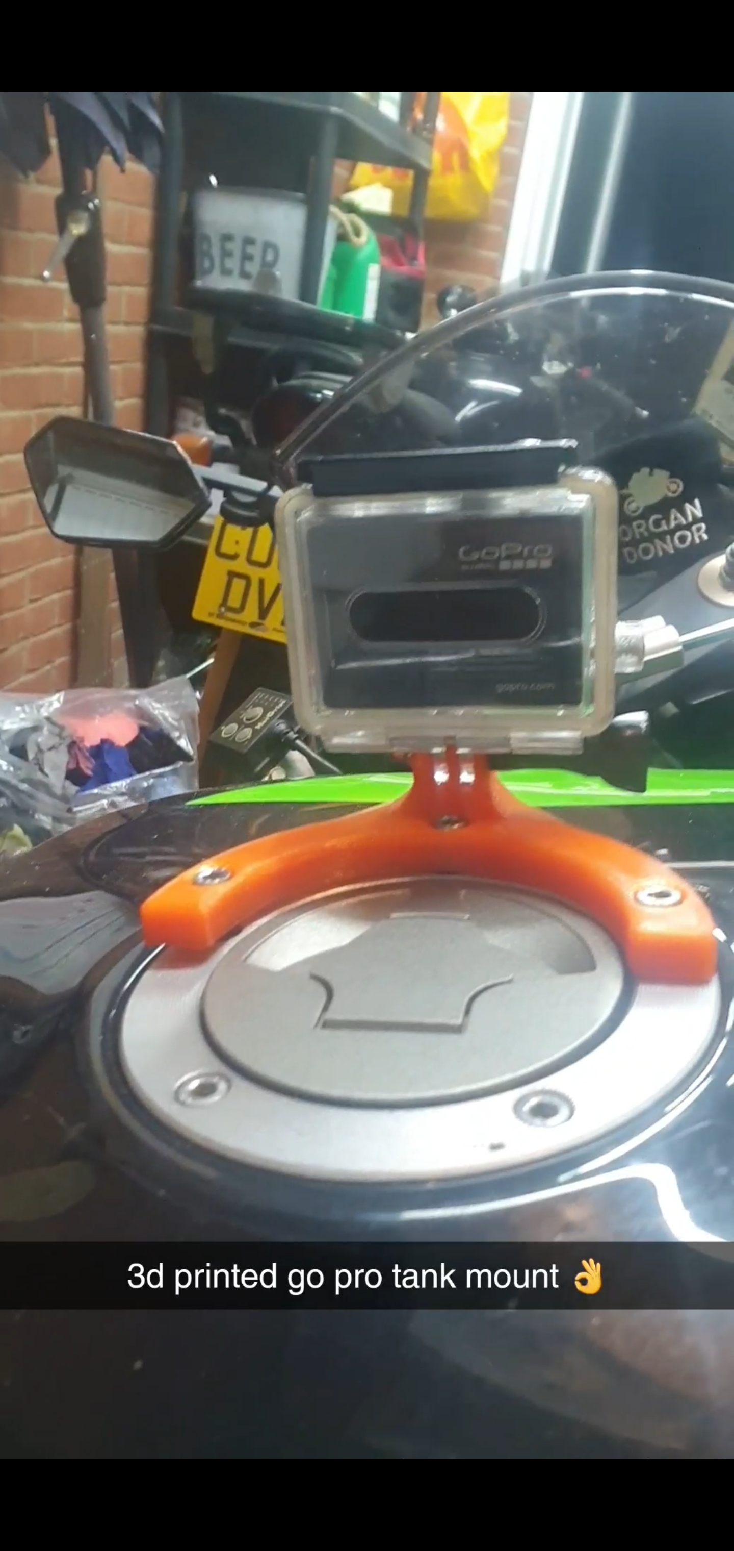 Kawasaki ZX-10R (2010) Depo Ustu GoPro Tutucu görsel 2