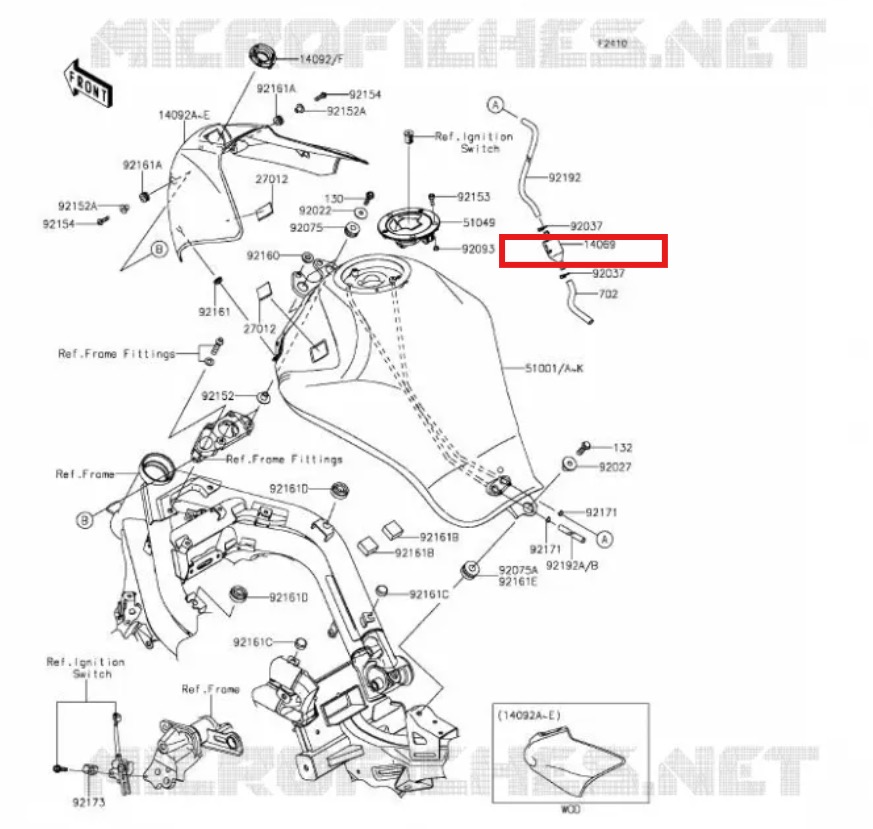 Kawasaki Yakit Deposu Nefeslik Borusu görsel 4