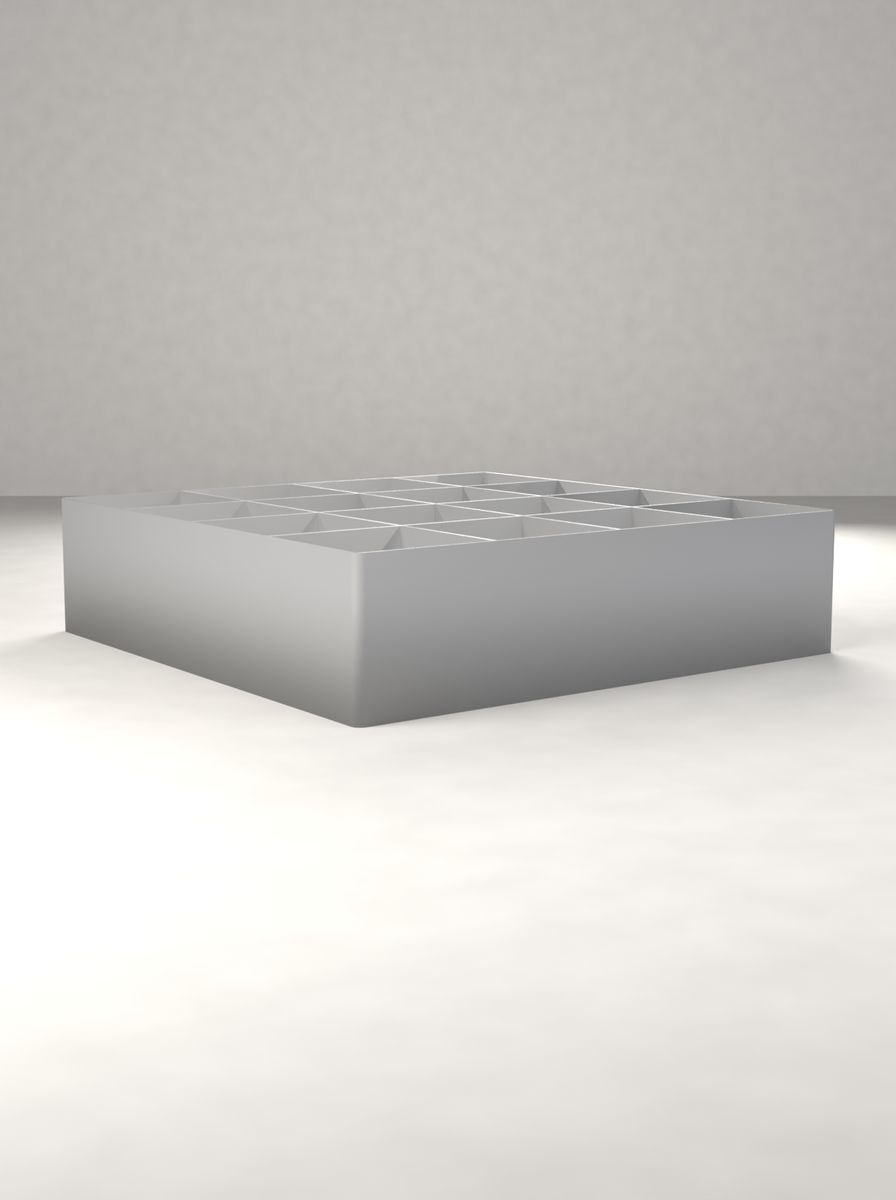 Açık Bölmeli Organizer Kutu (200 × 200 × 50 mm, 4 × 4 Gözlü) görsel 2