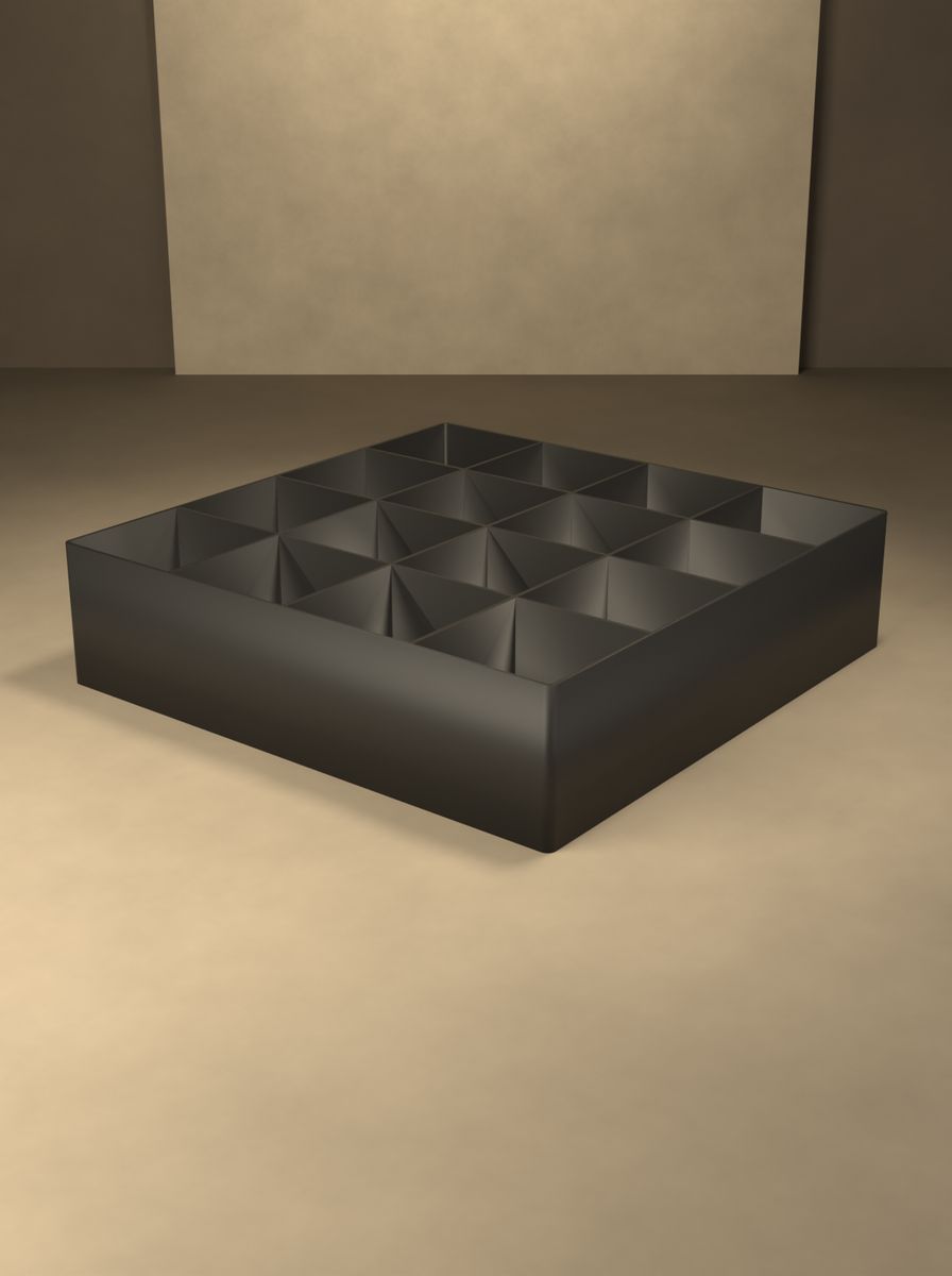 Açık Bölmeli Organizer Kutu (200 × 200 × 50 mm, 4 × 4 Gözlü) görsel 4