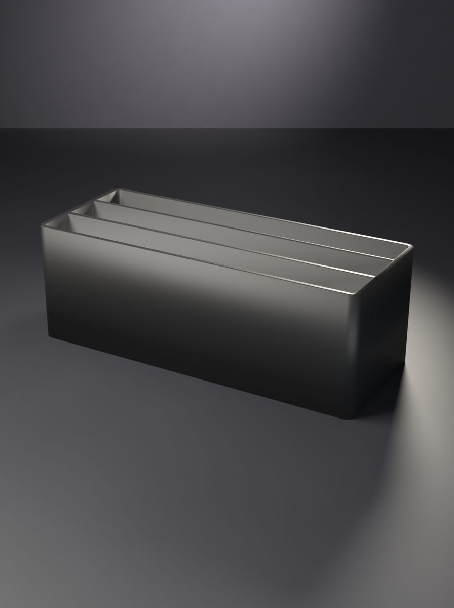 Açık Organizer Kutu (100 × 40 × 35 mm, 1 × 3 Gözlü)