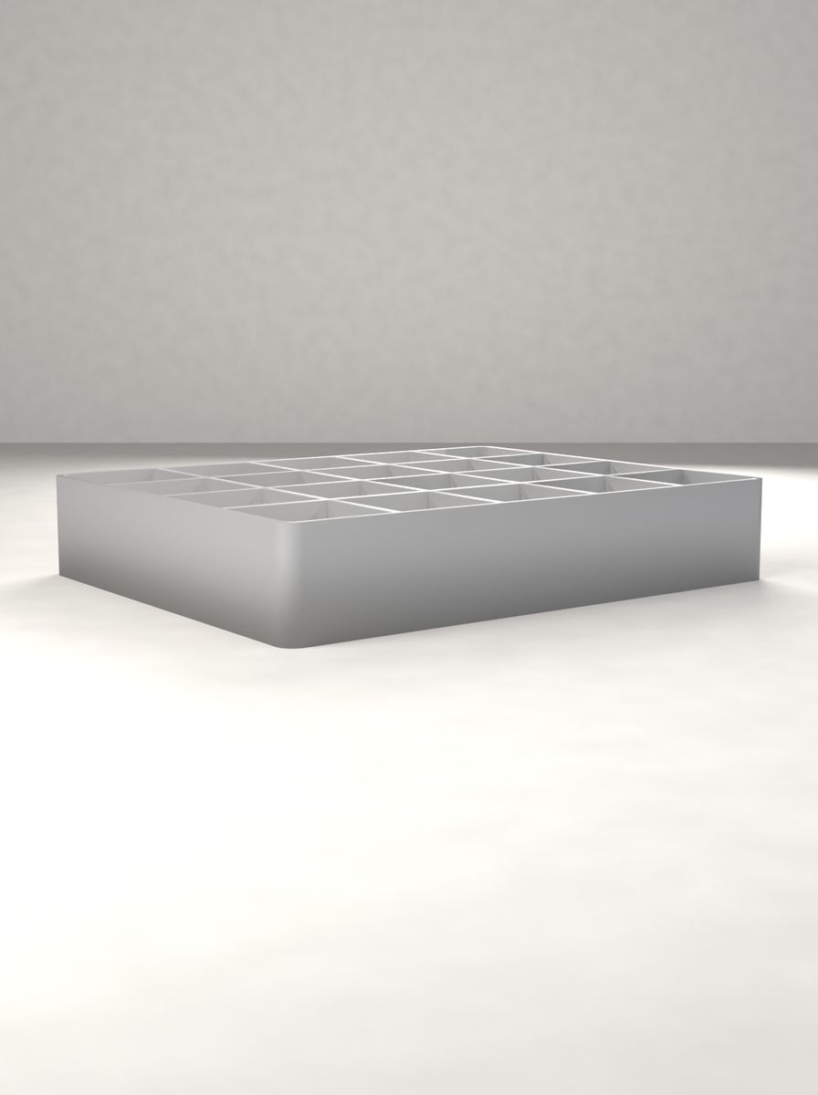 Açık Organizer Kutu (100 × 80 × 18 mm, 5 × 4 Gözlü) görsel 2