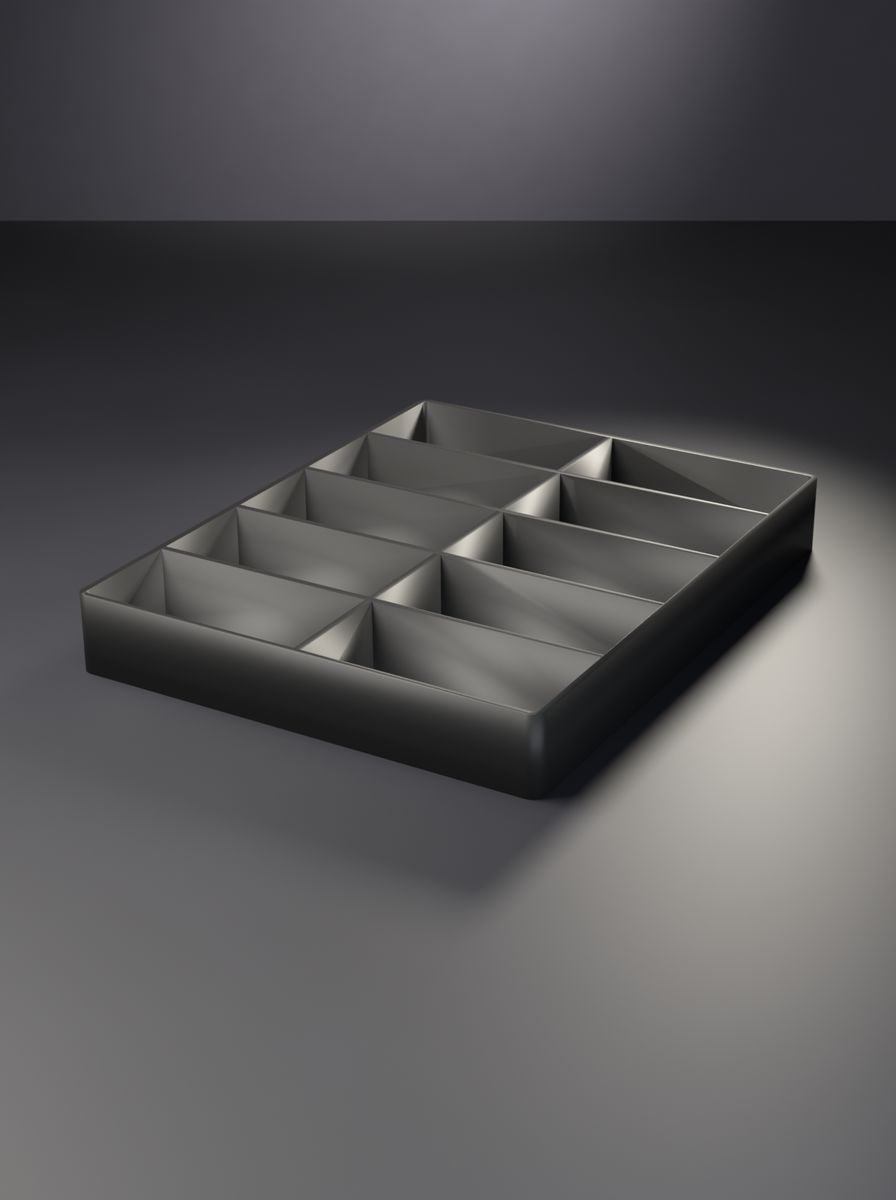 Açık Organizer Kutu (110 × 140 × 18 mm, 2 × 5 Gözlü) görsel 2