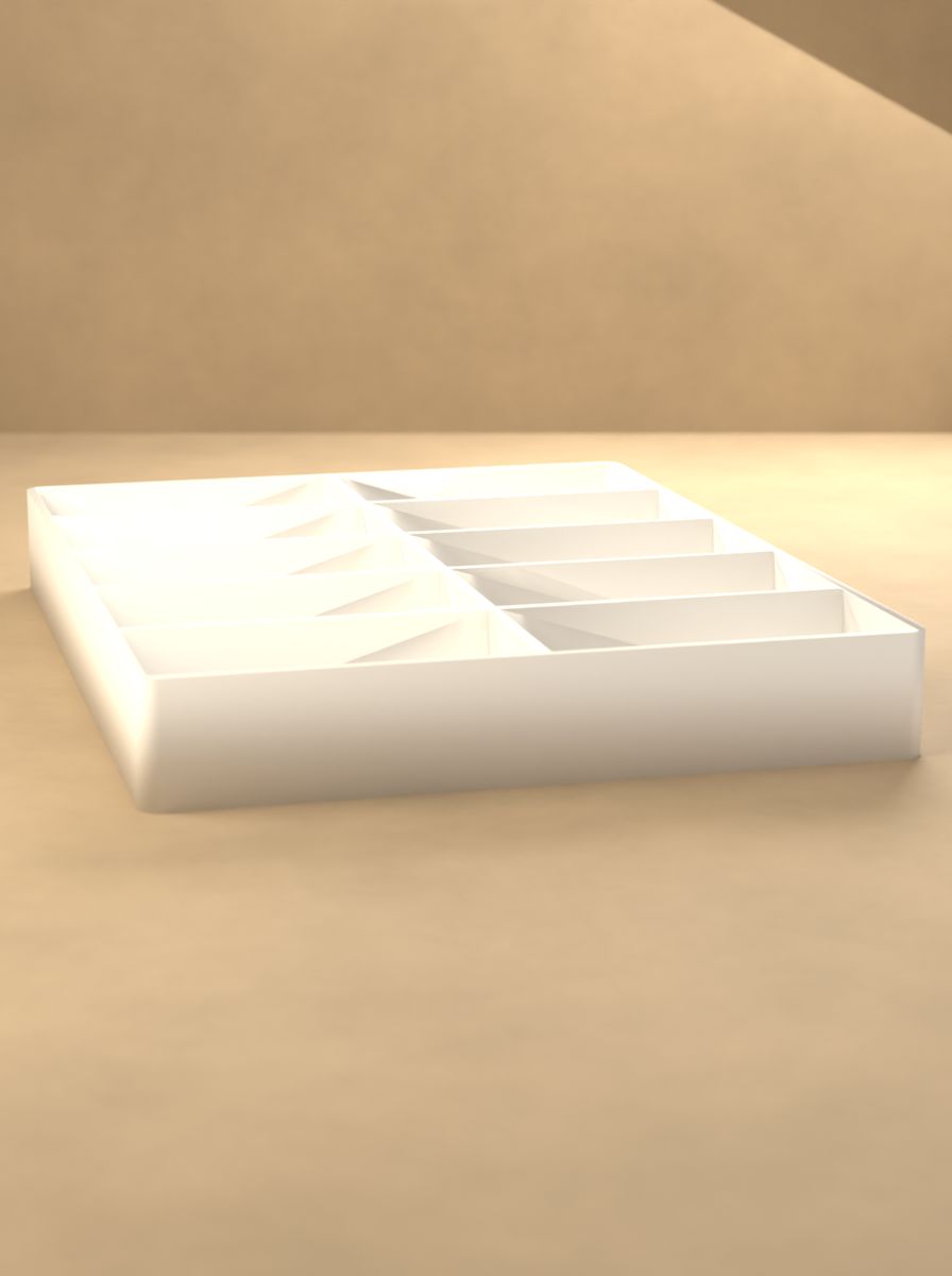Açık Organizer Kutu (110 × 140 × 18 mm, 2 × 5 Gözlü) görsel 3