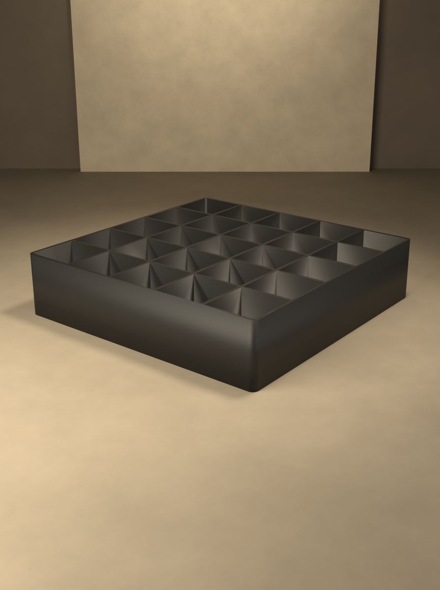 Açık Organizer Kutu (130 × 130 × 30 mm, 5 × 5 Gözlü) görsel 4