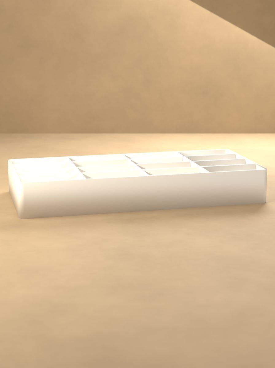Açık Organizer Kutu (130 × 60 × 18 mm, 4 × 4 Gözlü) görsel 3