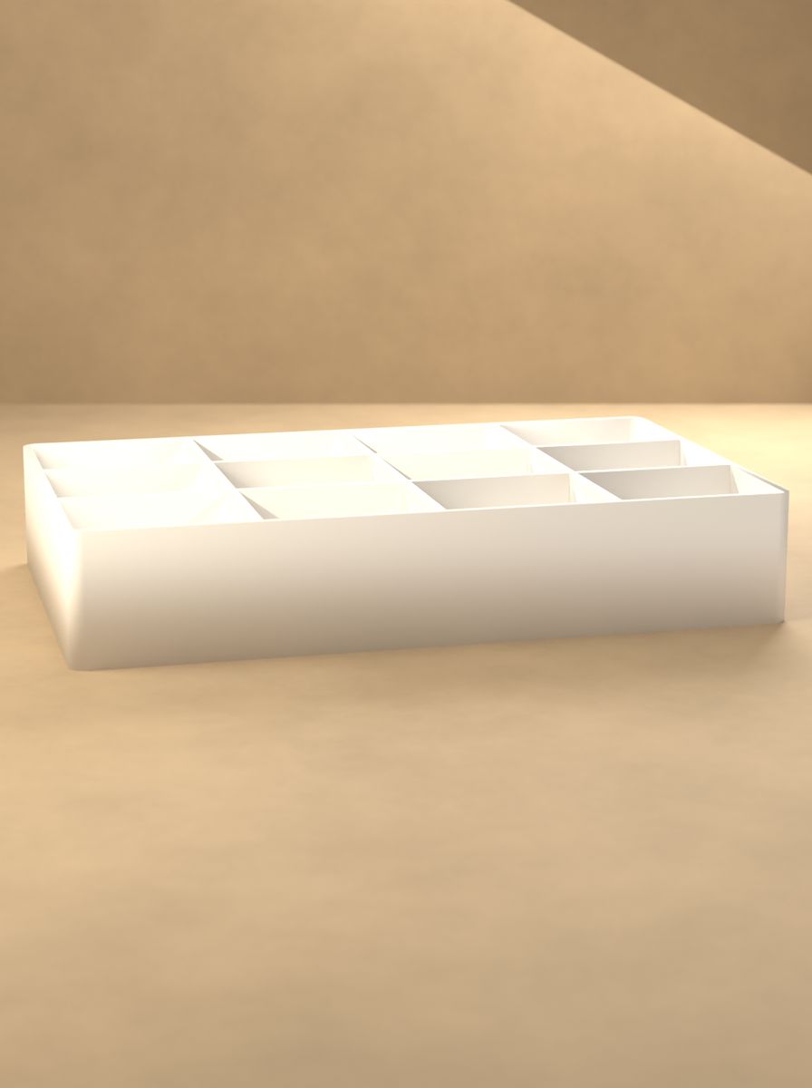 Açık Organizer Kutu (130 × 80 × 24 mm, 4 × 3 Gözlü) görsel 3