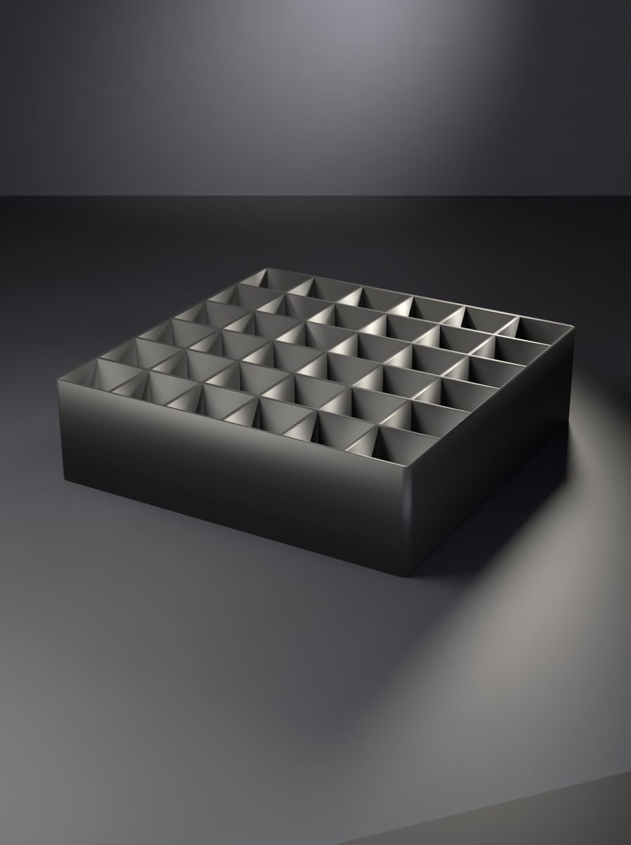 Açık Organizer Kutu (144 × 144 × 40 mm, 6 × 6 Gözlü)
