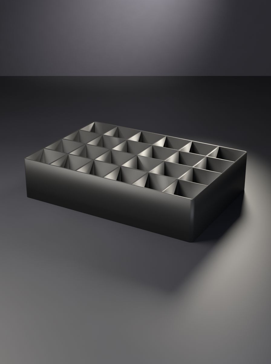 Açık Organizer Kutu (160 × 110 × 36 mm, 6 × 4 Gözlü)