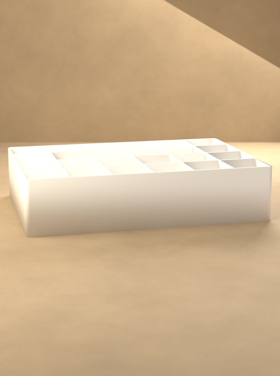 Açık Organizer Kutu (160 × 110 × 36 mm, 6 × 4 Gözlü) görsel 3