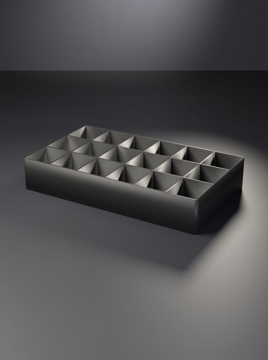 Açık Organizer Kutu (170 × 100 × 30 mm, 6 × 3 Gözlü)