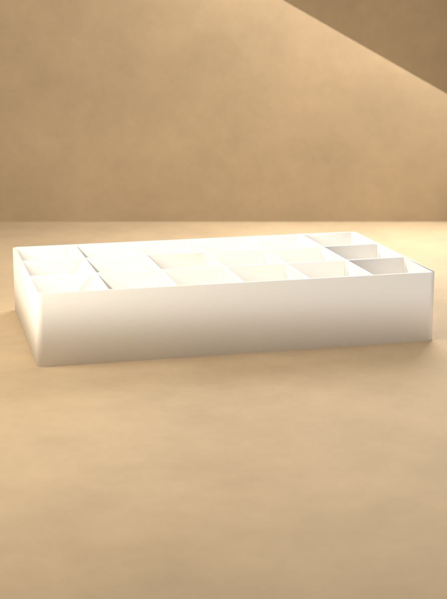 Açık Organizer Kutu (170 × 100 × 30 mm, 6 × 3 Gözlü) görsel 3