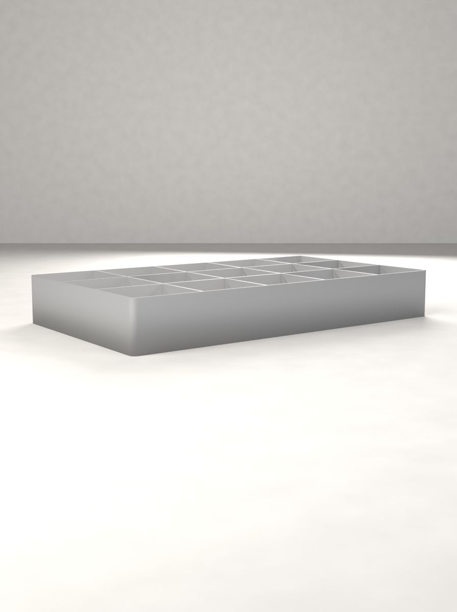 Açık Organizer Kutu (190 × 110 × 26 mm, 5 × 3 Gözlü) görsel 2