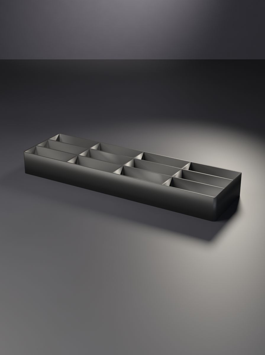 Açık Organizer Kutu (200 × 60 × 22 mm, 4 × 3 Gözlü)