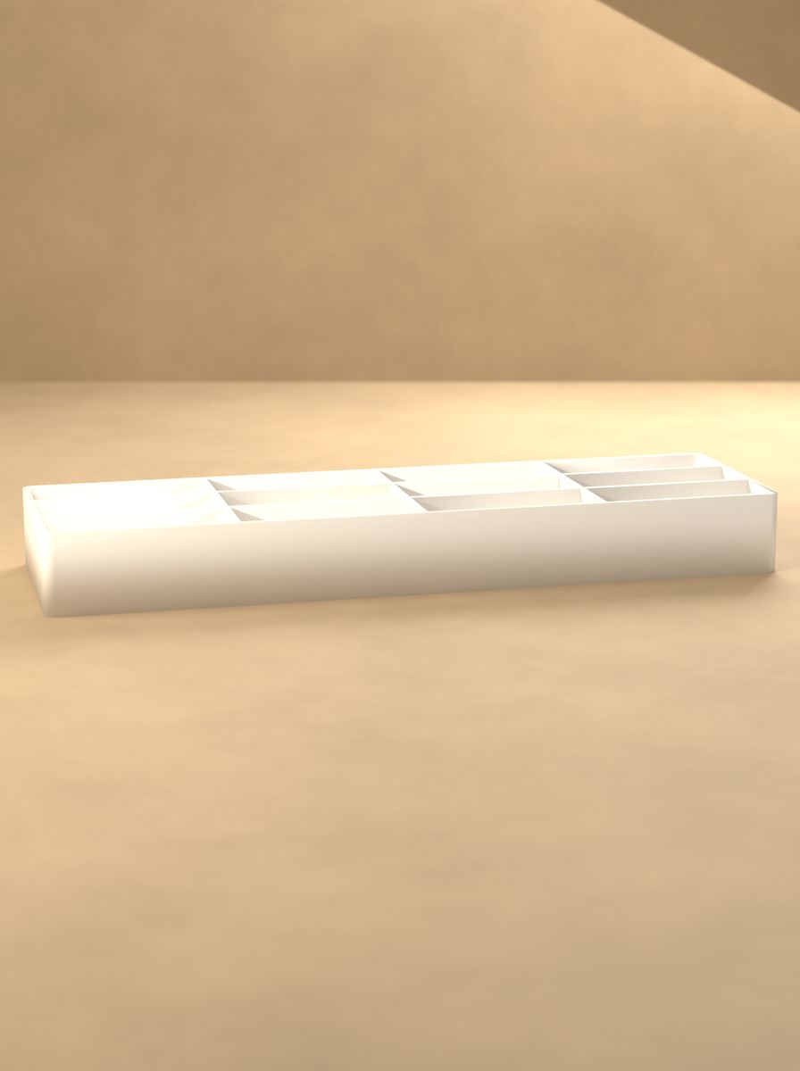 Açık Organizer Kutu (200 × 60 × 22 mm, 4 × 3 Gözlü) görsel 3