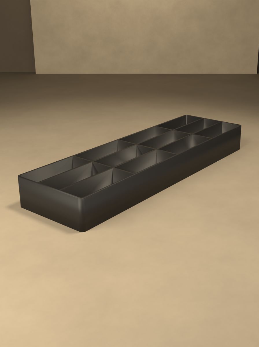 Açık Organizer Kutu (200 × 60 × 22 mm, 4 × 3 Gözlü) görsel 4