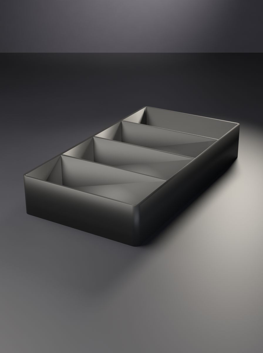 Açık Organizer Kutu (70 × 130 × 22 mm, 1 × 4 Gözlü)