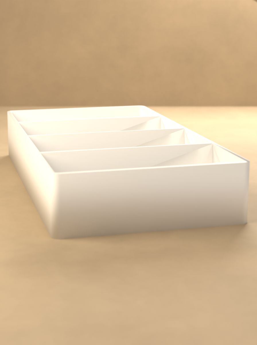 Açık Organizer Kutu (70 × 130 × 22 mm, 1 × 4 Gözlü) görsel 3
