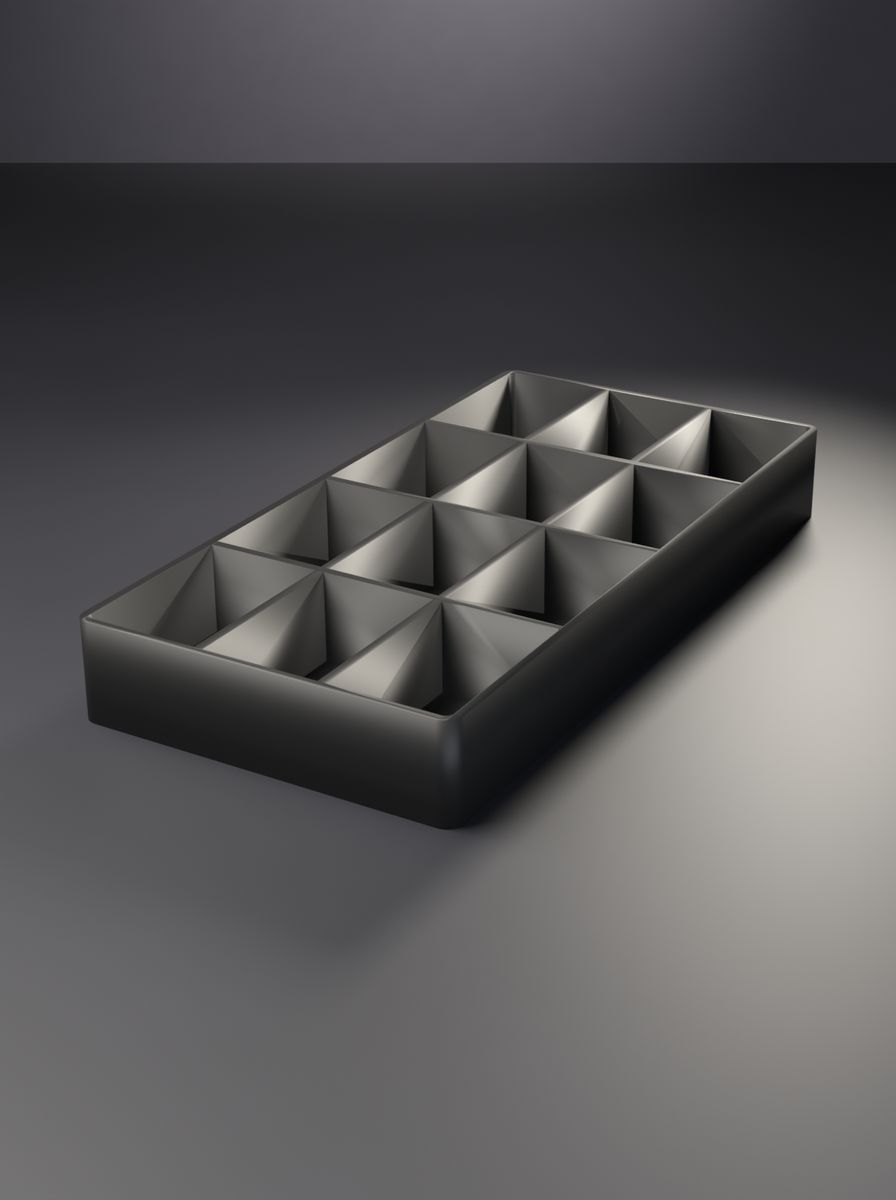 Açık Organizer Kutu (70 × 140 × 18 mm, 3 × 4 Gözlü)