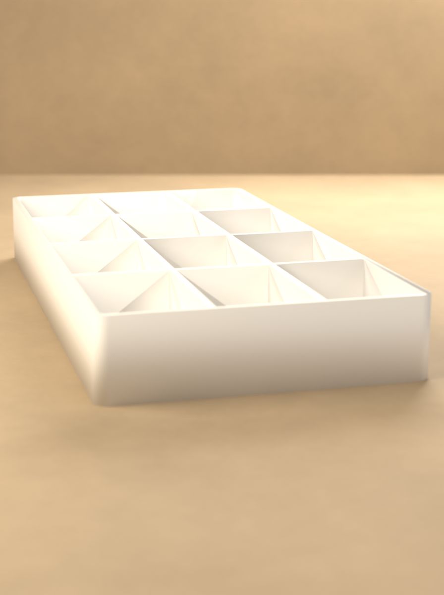 Açık Organizer Kutu (70 × 140 × 18 mm, 3 × 4 Gözlü) görsel 3