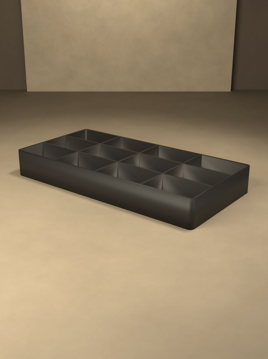 Açık Organizer Kutu (70 × 140 × 18 mm, 3 × 4 Gözlü) görsel 4