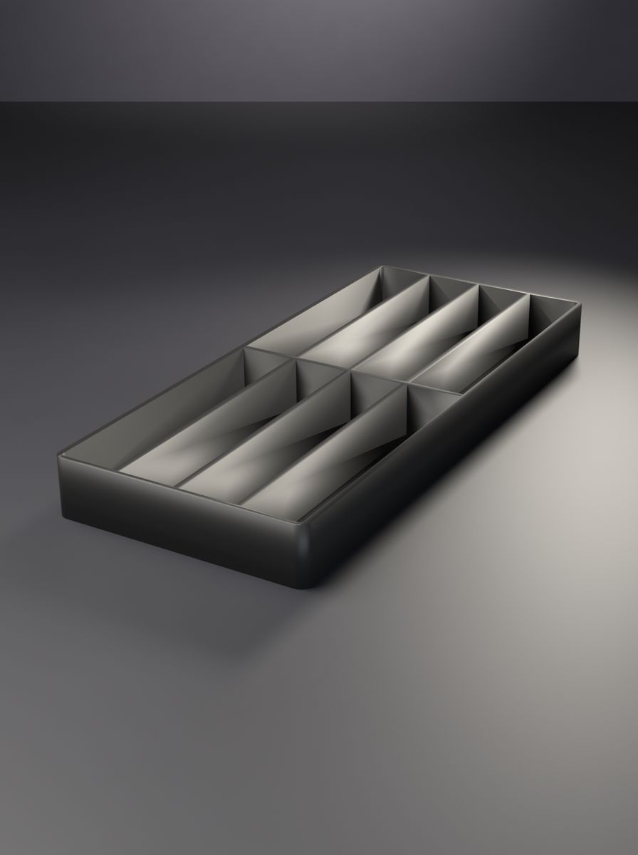 Açık Organizer Kutu (70 × 160 × 16 mm, 4 × 2 Gözlü)