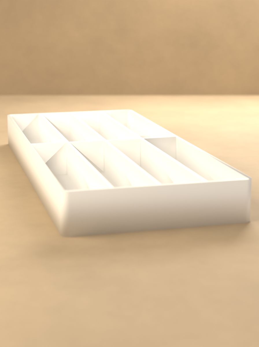 Açık Organizer Kutu (70 × 160 × 16 mm, 4 × 2 Gözlü) görsel 3