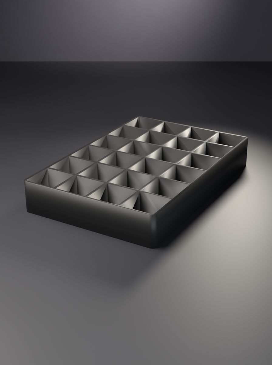 Açık Organizer Kutu (80 × 120 × 18 mm, 4 × 6 Gözlü)