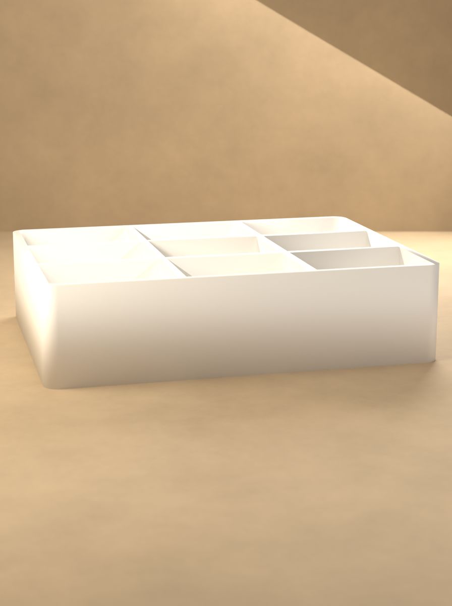 Açık Organizer Kutu (80 × 60 × 20 mm, 3 × 3 Gözlü) görsel 3