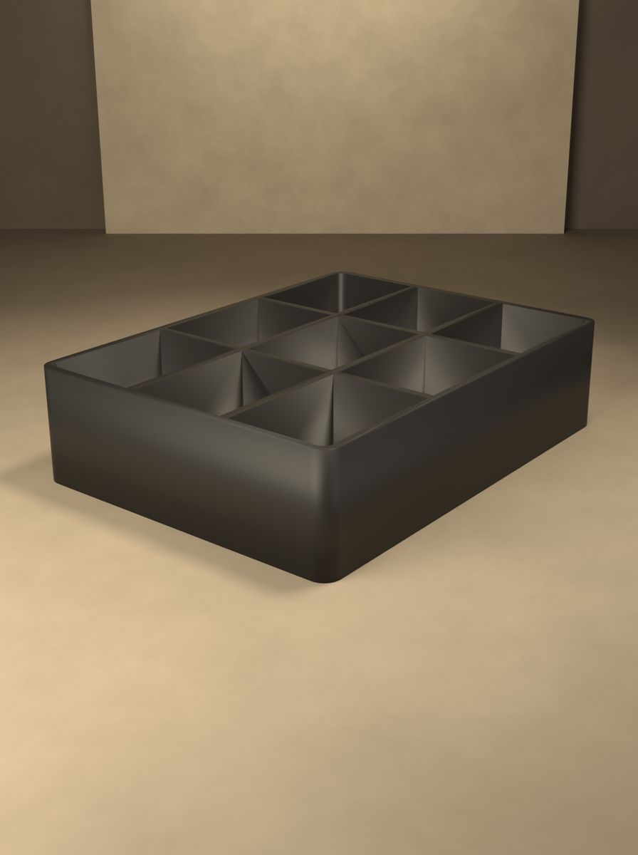 Açık Organizer Kutu (80 × 60 × 20 mm, 3 × 3 Gözlü) görsel 4