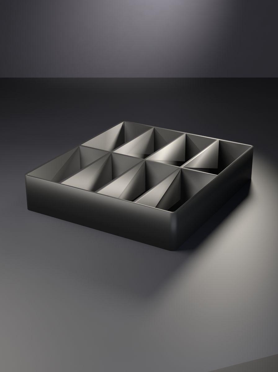 Açık Organizer Kutu (90 × 100 × 20 mm, 4 × 2 Gözlü) görsel 2