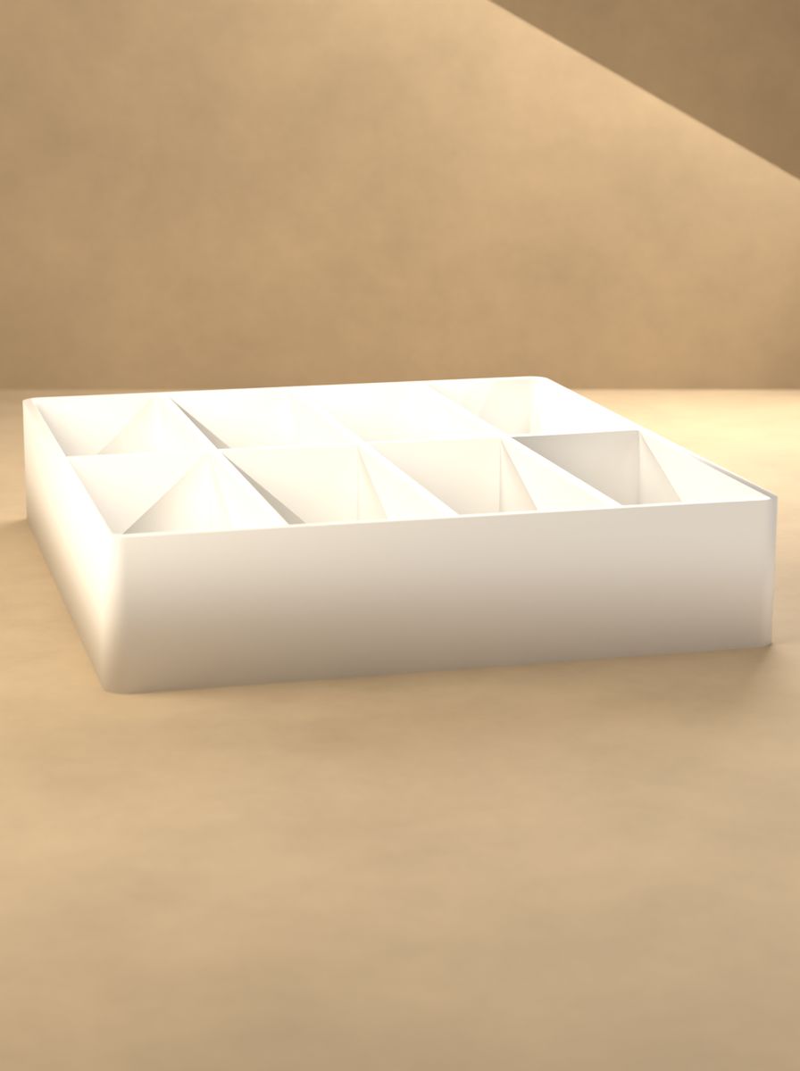 Açık Organizer Kutu (90 × 100 × 20 mm, 4 × 2 Gözlü) görsel 3