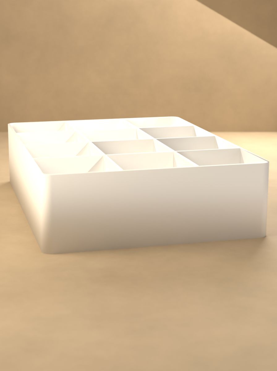 Açık Organizer Kutu (90 × 120 × 30 mm, 3 × 4 Gözlü) görsel 3
