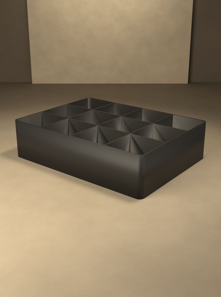 Açık Organizer Kutu (90 × 120 × 30 mm, 3 × 4 Gözlü) görsel 4