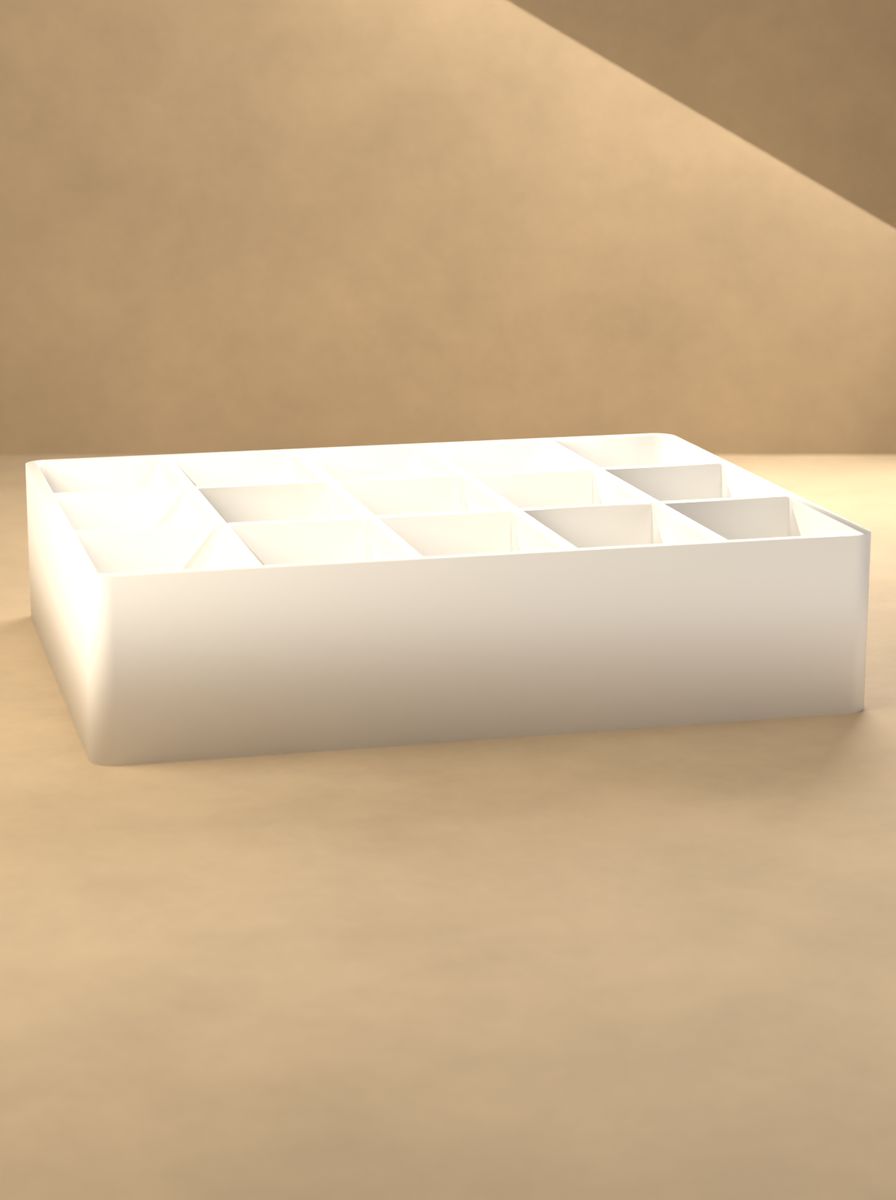 Açık Organizer Kutu (95 × 75 × 22 mm, 5 × 3 Gözlü) görsel 3