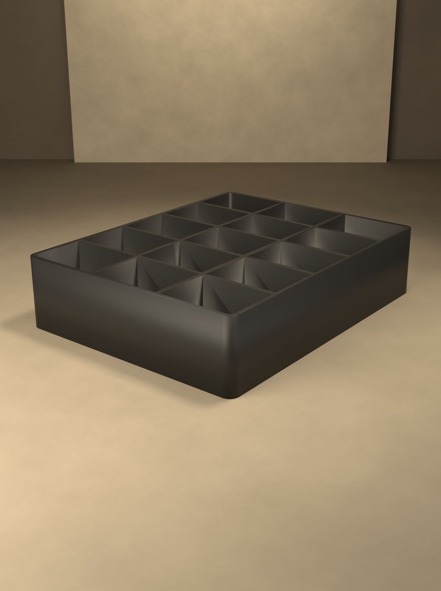 Açık Organizer Kutu (95 × 75 × 22 mm, 5 × 3 Gözlü) görsel 4