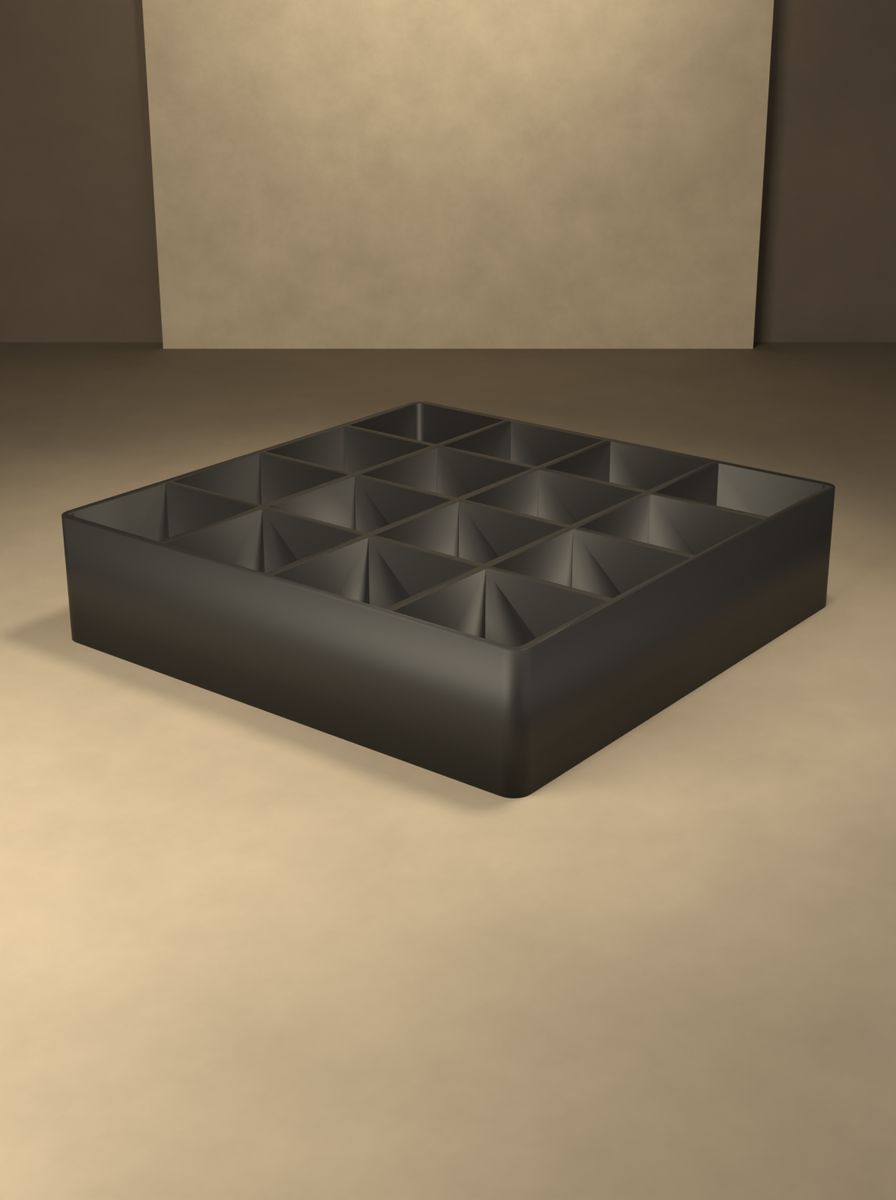 Açık Organizer Kutu (95 × 95 × 22 mm, 4 × 4 Gözlü) görsel 4