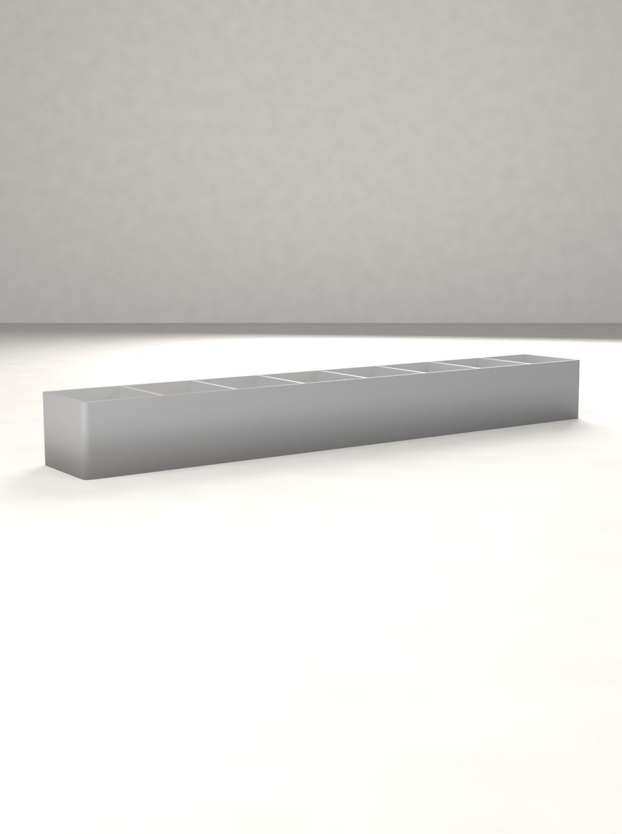 Açık Uzun Organizer Kutu (200 × 30 × 22 mm, 8 × 1 Gözlü) görsel 2
