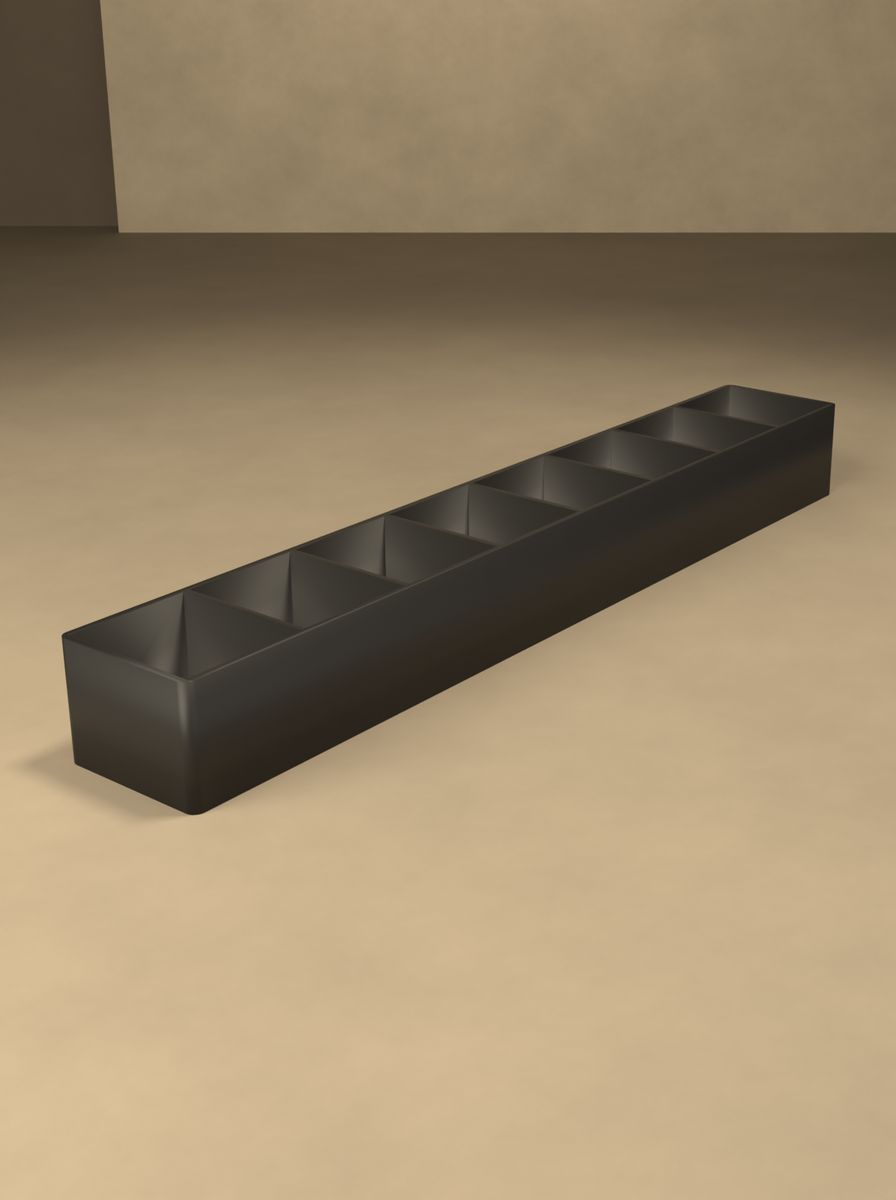 Açık Uzun Organizer Kutu (200 × 30 × 22 mm, 8 × 1 Gözlü) görsel 4