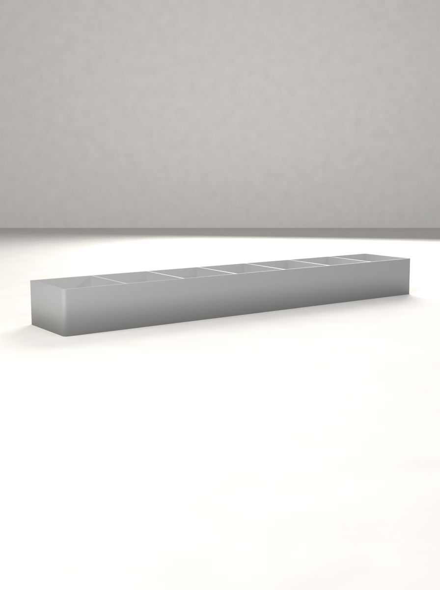 Açık Uzun Organizer Kutu (230 × 40 × 22 mm, 7 × 1 Gözlü) görsel 2