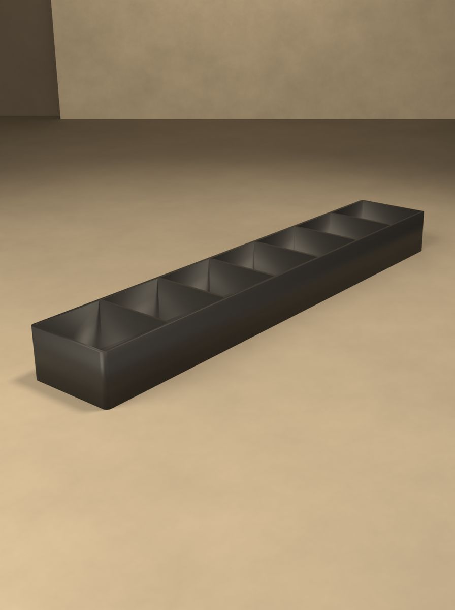 Açık Uzun Organizer Kutu (230 × 40 × 22 mm, 7 × 1 Gözlü) görsel 4