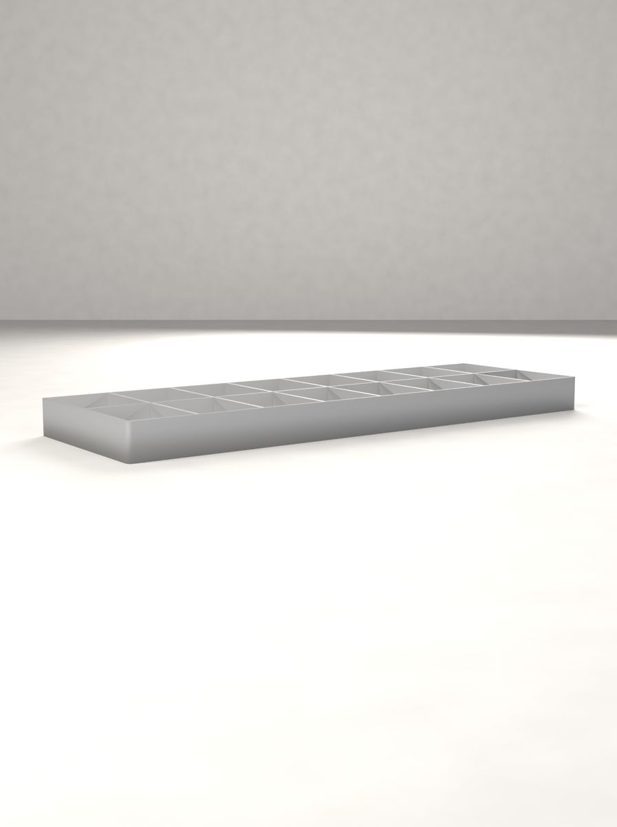Açık Uzun Organizer Kutu (240 × 80 × 16 mm, 8 × 2 Gözlü) görsel 2