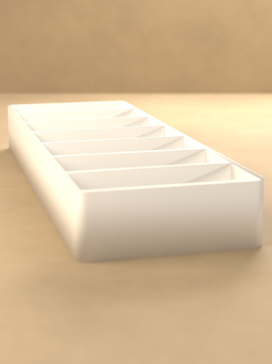Açık Uzun Organizer Kutu (50 × 140 × 18 mm, 1 × 7 Gözlü) görsel 3