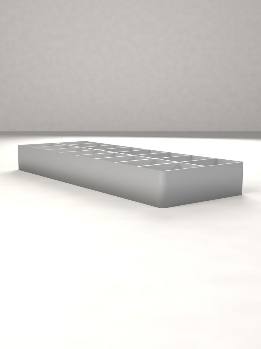 Açık Uzun Organizer Kutu (60 × 160 × 18 mm, 2 × 8 Gözlü) görsel 2