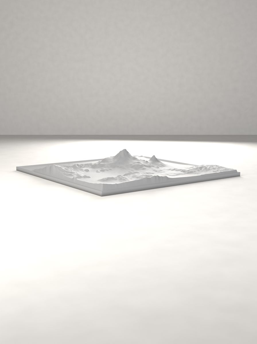 Ağrı Dağı Rölyef Haritası (200 × 200 mm, Topografik Duvar Dekoru) görsel 4