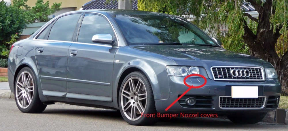 Audi A4 B6 Ön Tampon Far Yıkama Kapakları