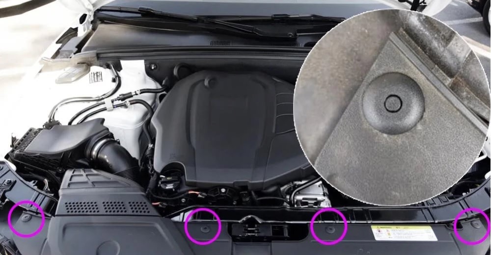 Audi Q5 / A4 / A5 Kapak Klipsi Pimi (4D0807300) — 4'lü Set görsel 2