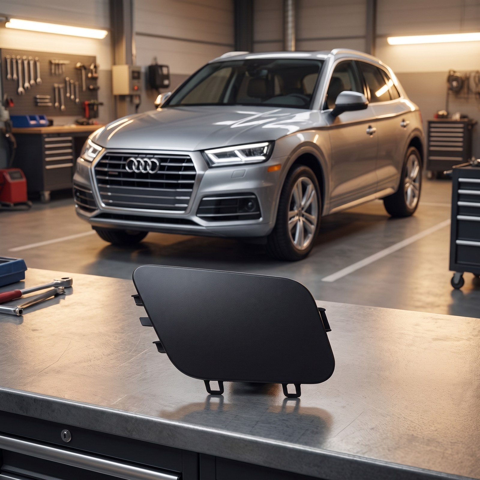 Audi Q5 Ön Tampon Far Yıkama Kapağı