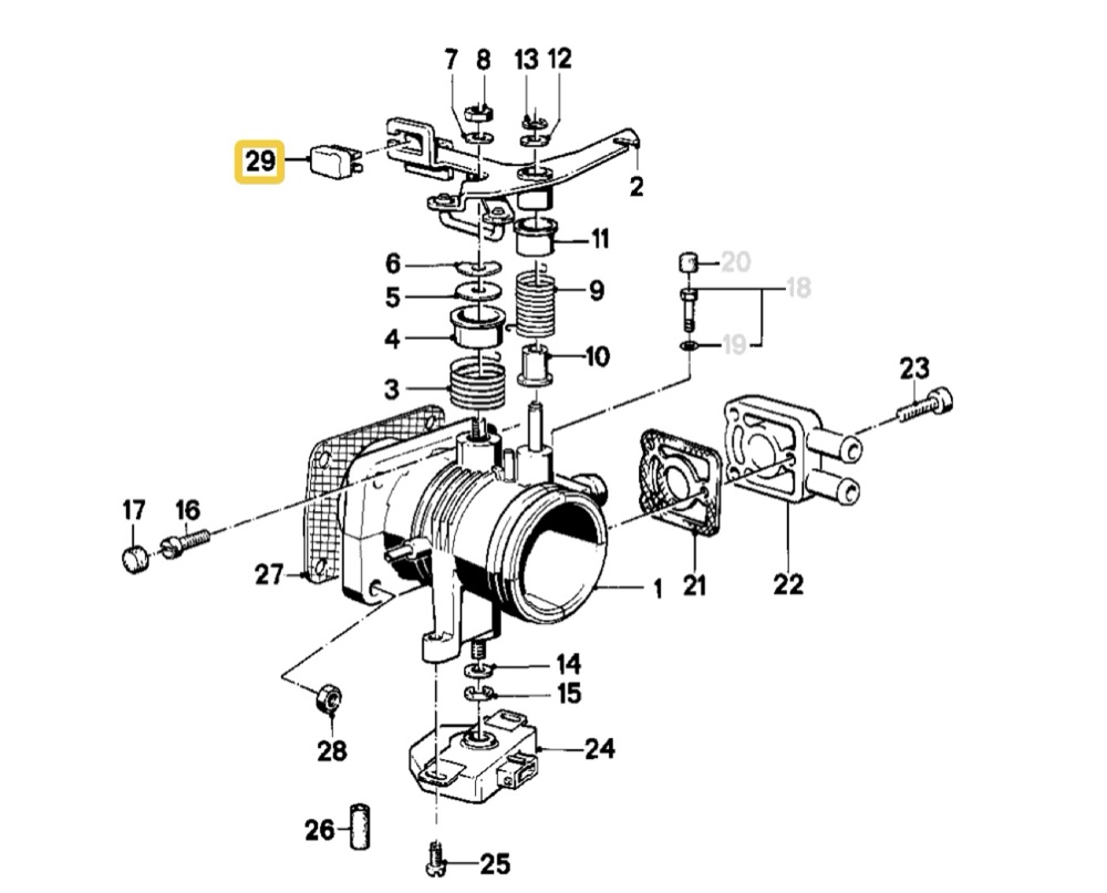 BMW E30 Gaz Kelebeği Kablo Klipsi (13541747519) görsel 2
